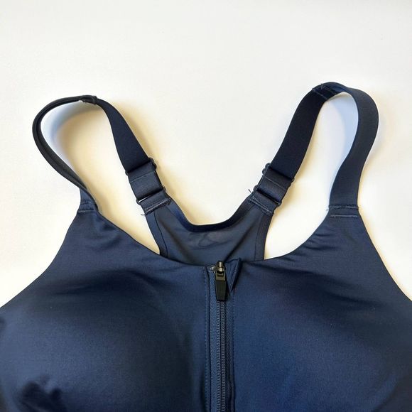 Calia By Carrie Underwood Go All Out Zip Front Sports Bra Size 36D Ardosia Slate - Picture 4 of 15